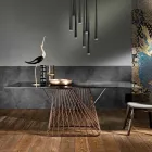 Moderne design hærdet glasbord lavet i Italien, Mitia Viadurini