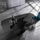 Hærdet glasbord af moderne design produceret i Italien, Clark Viadurini