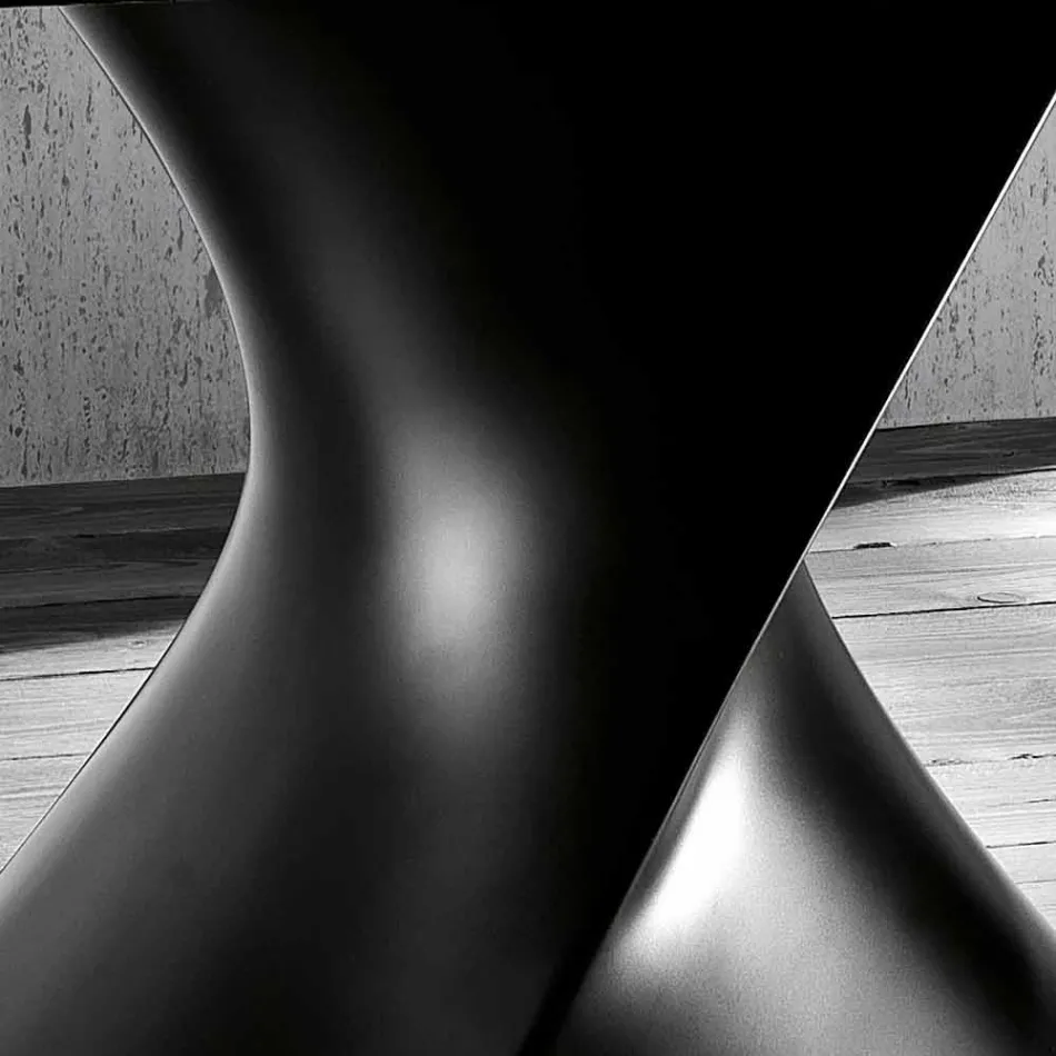 Hærdet glasbord af moderne design produceret i Italien, Clark Viadurini