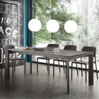 Udvideligt foldbart glaskeramisk bord op til 240 cm Terni Viadurini