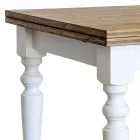 Udtrækkeligt stuebord i nordisk gran Lavet i Italien - Benidorm Viadurini