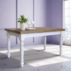 Udtrækkeligt stuebord i nordisk gran Lavet i Italien - Benidorm Viadurini