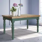 Udtrækkeligt stuebord i nordisk gran Lavet i Italien - Benidorm Viadurini