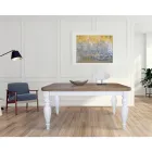 Udtrækkeligt stuebord i eg med formede hjørner lavet i Italien - Rafael Viadurini