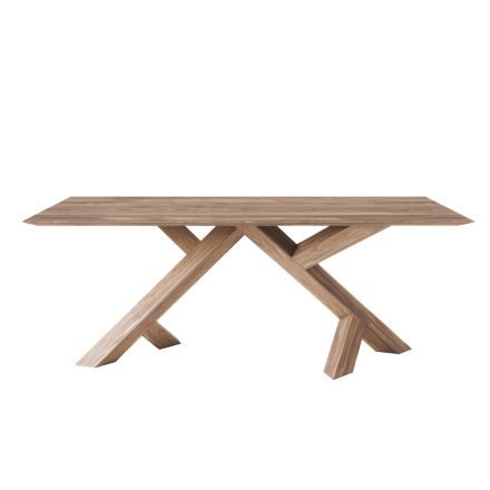 Levende bord i ægte massiv knudet valnød Lavet i Italien - Boromir Viadurini