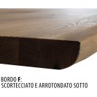 Levende bord i Massellato eg Fås i forskellige kanter lavet i Italien - træskæg Viadurini