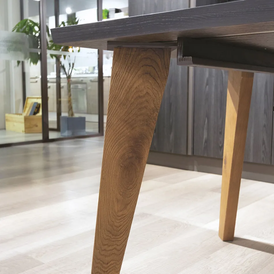 Levende bord i Massellato eg Fås i forskellige kanter lavet i Italien - træskæg Viadurini