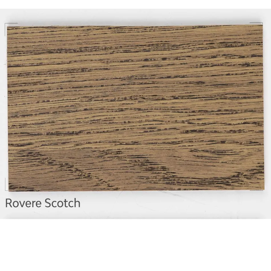 Living Bord belagt i massiv eg Fremstillet i Italien - Geolier Viadurini