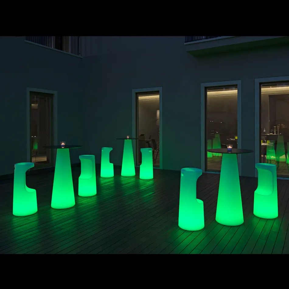 Udendørs High Light Bord med LED i Hpl og Polyethylen Fremstillet i Italien - Forlina Viadurini