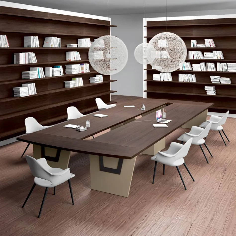 Mødebord i melamin af Andrea Stramigioli - Butterfly Viadurini