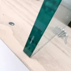 Moderne udtrækbart bord til 300 cm i laminat og glas Made in Italy - Riv Viadurini