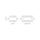 Moderne udtrækbart bord til 300 cm i laminat og glas Made in Italy - Riv Viadurini