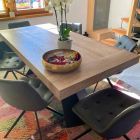 Moderne udtrækkeligt bord op til 260/280 cm i træ og metal - Teramo Viadurini