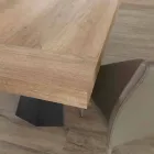 Moderne udtrækkeligt bord op til 260/280 cm i træ og metal - Teramo Viadurini