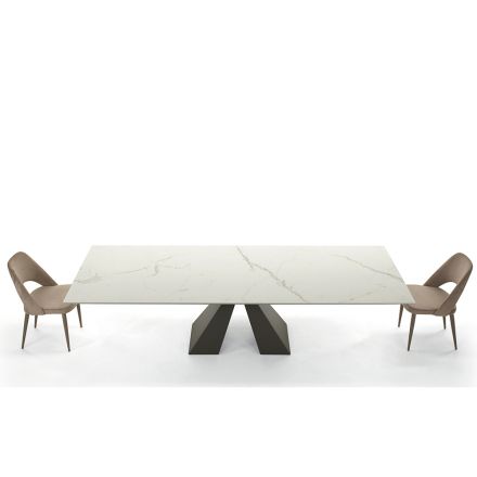 Moderne udtræksbord op til 278 cm i Made in Italy Keramik - Dalmatisk Viadurini