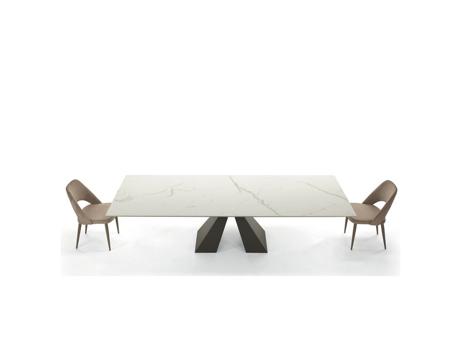 Moderne udtræksbord op til 278 cm i Made in Italy Keramik - Dalmatisk Viadurini
