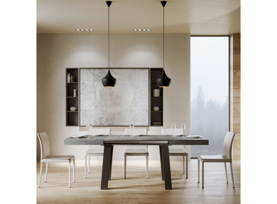 Moderne udtræksbord op til 440 cm i træ Made in Italy - Cedric Viadurini