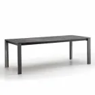 Moderne udtrækkelige bord i stentøj og bøg træ lavet i Italien Duccio Viadurini