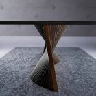 Moderne bord med marmor effekt stentøj top lavet i Italien, Adrano Viadurini