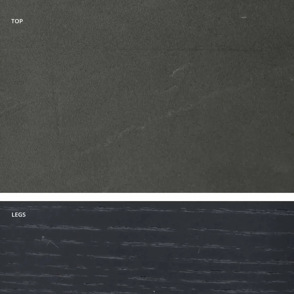 Moderne bord med marmor effekt stentøj top lavet i Italien, Adrano Viadurini