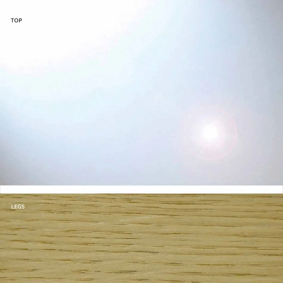 Moderne bord i glas og naturlig eg produceret i Italien Acciano Viadurini