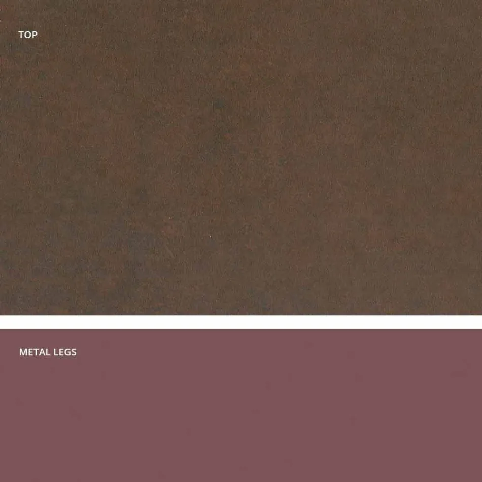 Moderne glas-keramik og metal bord lavet i Italien, Dionigi Viadurini