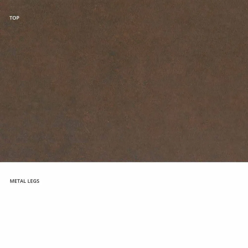 Moderne glas-keramik og metal bord lavet i Italien, Dionigi Viadurini