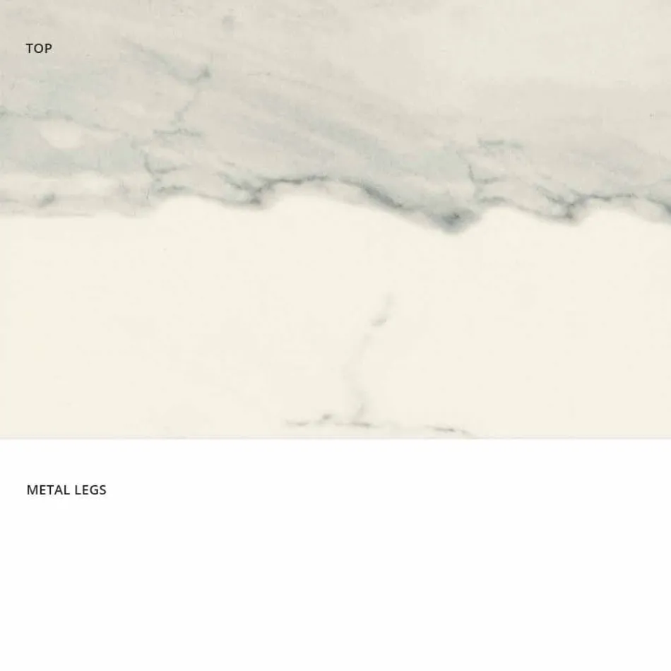 Moderne glas-keramik og metal bord lavet i Italien, Dionigi Viadurini