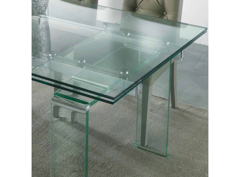 Moderne bord helt i Atlanta gennemsigtigt hærdet glas Viadurini