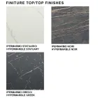 Moderne rektangulært bord i keramik og stål lavet i Italien - Settimmio Viadurini