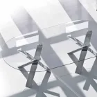 Oval designbord i krystal 280x120cm lavet i Italien Tree Viadurini