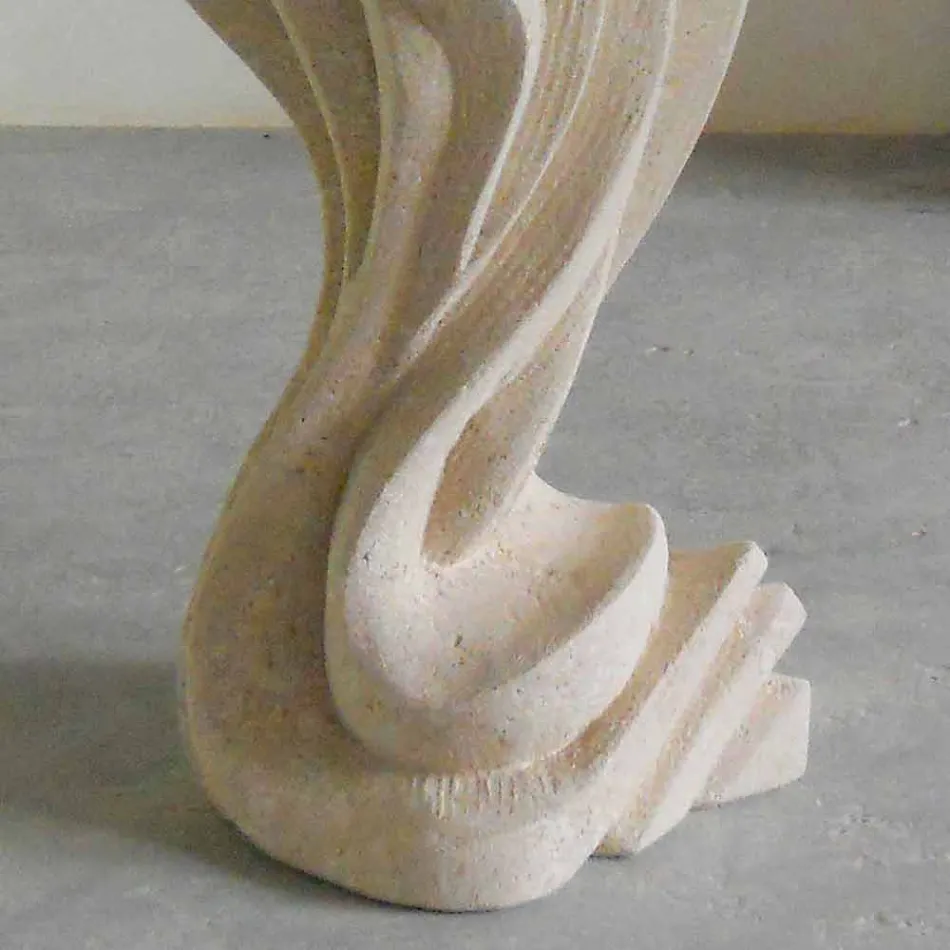 ovale sten bord med glasplade moderne design Agave Viadurini