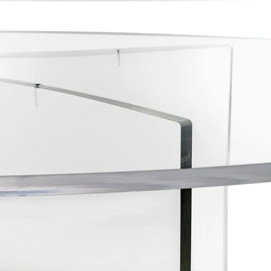 Ovalt bord i gennemsigtig plexiglas fremstillet i Italien - Gabriela Viadurini