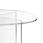 Ovalt bord i gennemsigtig plexiglas fremstillet i Italien - Gabriela Viadurini