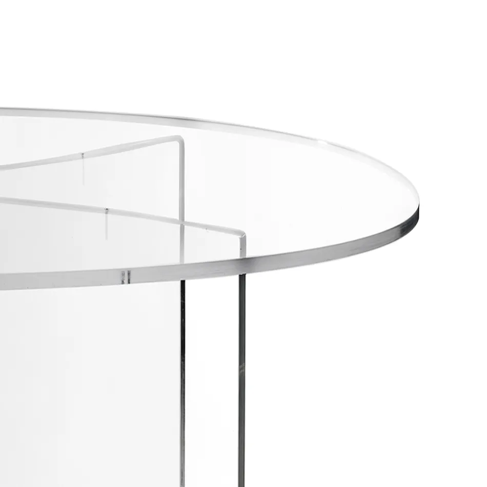 Ovalt bord i gennemsigtig plexiglas fremstillet i Italien - Gabriela Viadurini