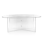 Ovalt bord i gennemsigtig plexiglas fremstillet i Italien - Gabriela Viadurini