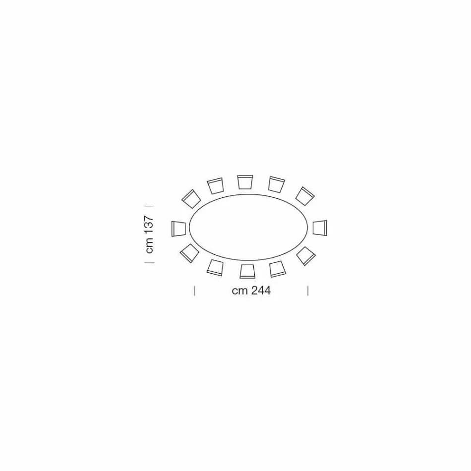 Moderne ovalt bord i Carrara eller sort Marquinia-marmor Lavet i Italien – Dollars Viadurini