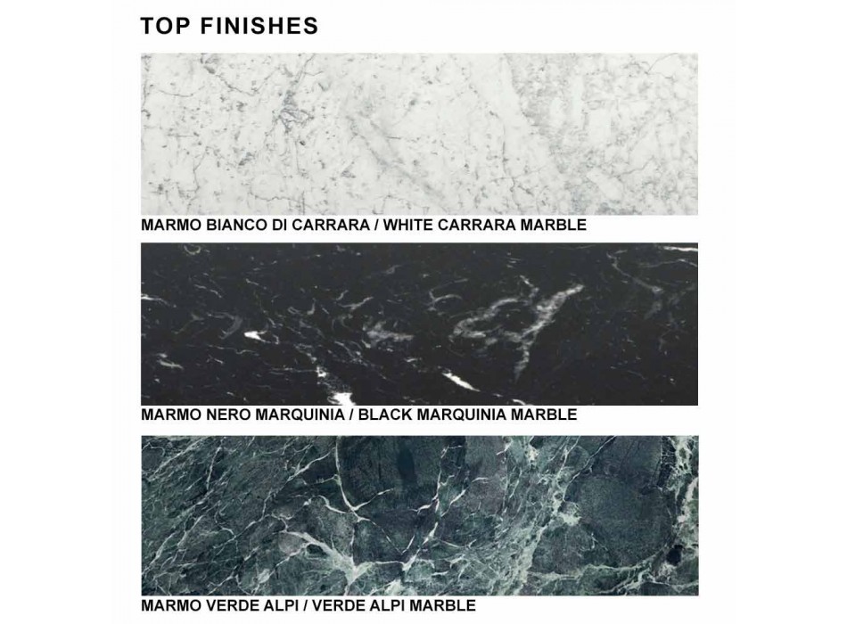 Moderne ovalt bord i Carrara eller sort Marquinia-marmor Lavet i Italien – Dollars Viadurini
