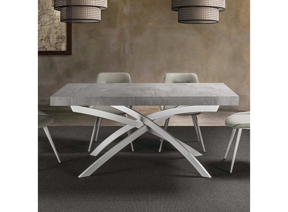 Spisebord i melamintræ, der kan udvides op til 280 cm - Lukas Viadurini