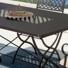 Udendørs klapbord i galvaniseret stål lavet i Italien - Selvaggia Viadurini