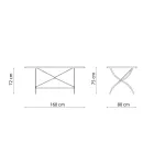 Udendørs klapbord i galvaniseret stål lavet i Italien - Selvaggia Viadurini