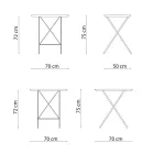 Sammenklappeligt havebord i galvaniseret stål Fremstillet i Italien - Akila Viadurini