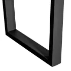 Belagt bord i firkantet knudet eg og metalunderstell Fremstillet i Italien - Pilar Viadurini