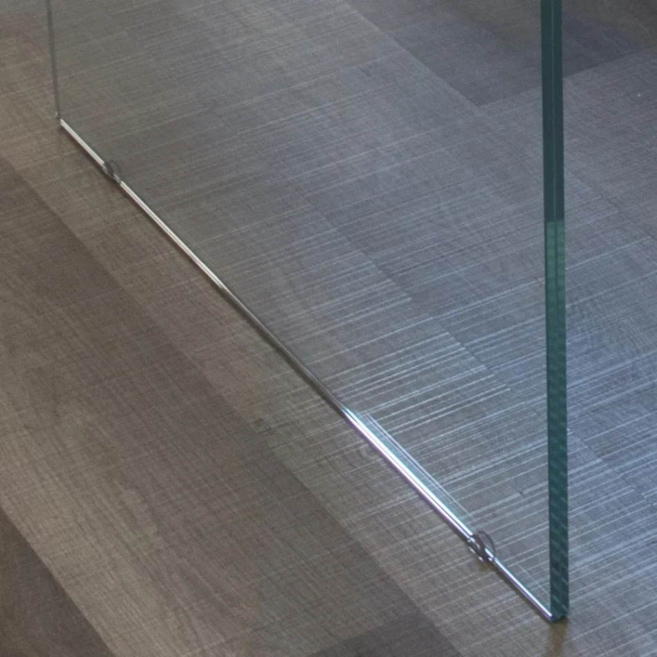 Solid eg belagt bord og krystalbund lavet i Italien - Noelia Viadurini