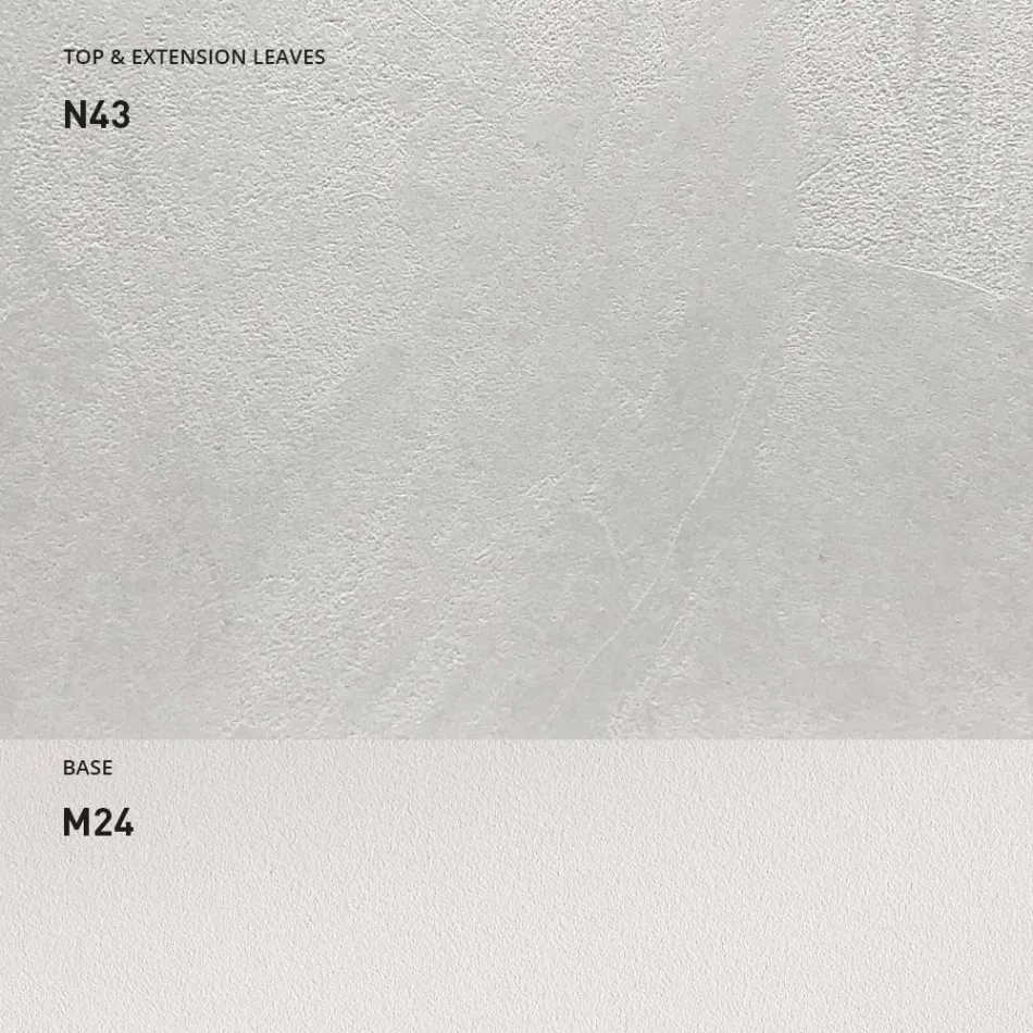 Udtrækkeligt spisebord 190 cm Metal og træ Fremstillet i Italien - Euklidisk Viadurini