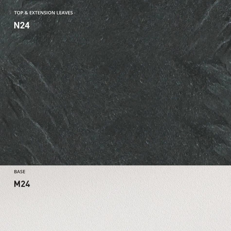 Udtrækkeligt Spisebord 190 cm Metal og Træ Fremstillet i Italien - Euklidisk Viadurini