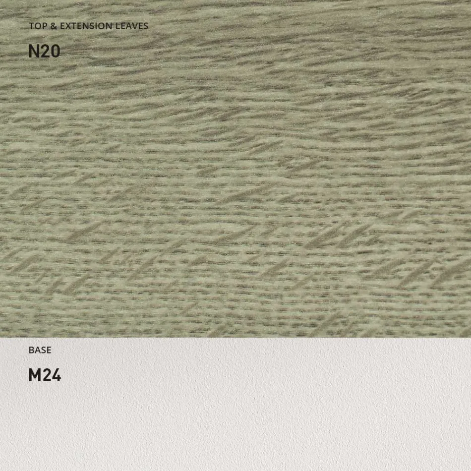 Udtrækkeligt spisebord 190 cm Metal og træ Fremstillet i Italien - Euklidisk Viadurini