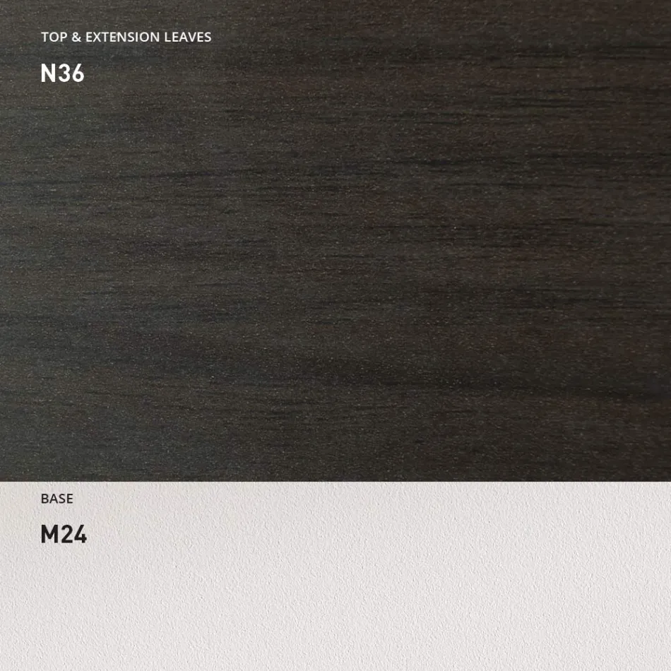 Udtrækkeligt spisebord 190 cm Metal og træ Fremstillet i Italien - Euklidisk Viadurini