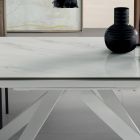 Spisebord Kan udvides til 240 cm Marmoreffekt og metalstruktur - Yvan Viadurini