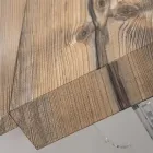 Udtrækbart spisebord til 255 cm i plexiglas og træ lavet i Italien - Francoise Viadurini